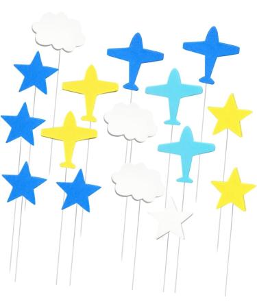 Warmhm 48 Pcs Decor Top Hat Cupcakes Plane Cake Toppers Cloud Cupcake Toppers The Clouds Insert Card Baby As Shownx3pcs mediumx3pcs - Buy Online on GoSupps.com