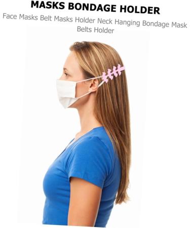 Ipetboom 10pcs Kids Face Mask Hooks - Anti-Strangulation Leash Silica Gel Earmuffs Pink 19.5X2.5cm | International Shipping - Buy Online on GoSupps.com