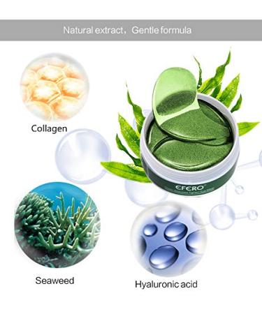 WALULAN Green Eye Mask - 60 Pcs - Anti-Wrinkle Treatment for Puffy Eyes, Dark Circles, Fine Lines - Moisturizing Collagen Eye Patches - Buy Online on GoSupps.com