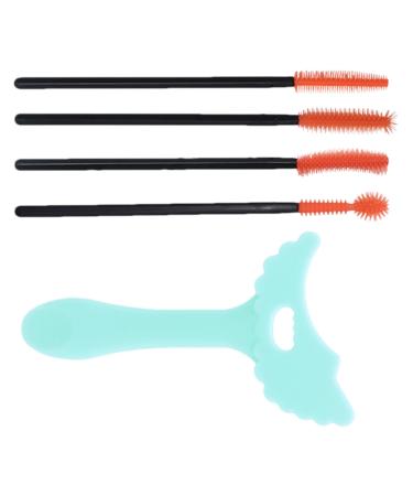 Mascara Shield Applicator Mascara Guide Shield Template Heart-Shaped Design Eye Makeup Tool for Night Out Daily Use Dating Green + Eyelash Brush