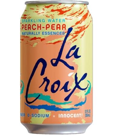 La Croix Naturally Peach - Pear Essenced Sparkling Water | 24 x 355ml - Buy Online on GoSupps.com