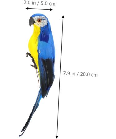Toyvian 5pcs Sculptures Vivid Statue Desktop Supply Adornment Realistic Figure Birds Ornament Blue for 20x5cmx5pcs Bluex5pcs - Buy Online on GoSupps.com