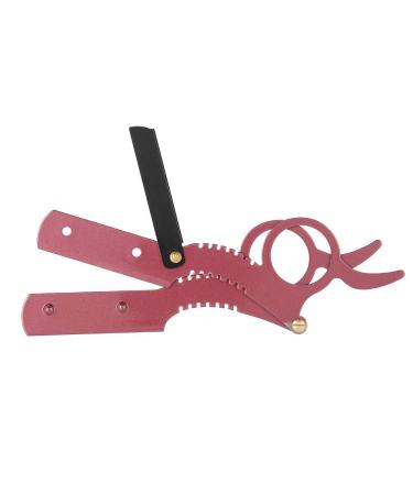 Manual Stainless Steel Men's Razor - Thumb Shape Straight Shaver for Facial Hair Removal (Red) - International Shipping Available - Buy Online on GoSupps.com