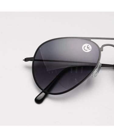Lanomi Bifocal Reading Glasses for Men & Women - Metal Blue Light Filter UV400 Protection Black Frame Brown Lens 2.5 Dioptria - International Shipping Available - Buy Online on GoSupps.com