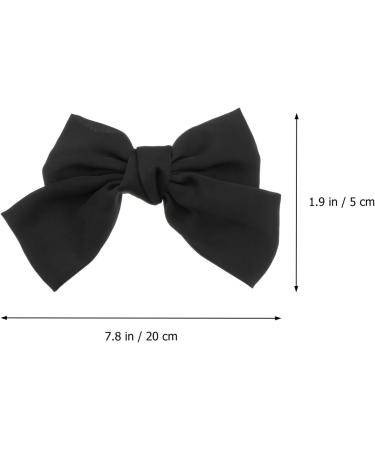 Lurrose 1Pc Bow hair clip Bowknot Hair Barrette Adorable Satin Bow Barrette Fashion Bow Barrette Spring Hair Clip for Girls Women (Black) - Buy Online on GoSupps.com