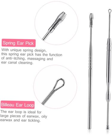 Stainless Steel Ear Spoon Set - 3pcs Ear Wax Removal Tool & Cleaner Kit - Buy Online on GoSupps.com