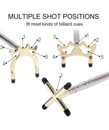 Retractable Billiard Bridge Stick with Removable Head Set & Cue Tips Cover - Pool Table Accessory for Game Competition (1 Set) - Buy Online on GoSupps.com