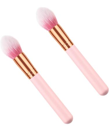 WOONEKY 2pcs Cosmetics Brush Makeup Powder Brush Makeup Brush Concealer Brush Cosmetic Brush Wooden - Buy Online on GoSupps.com