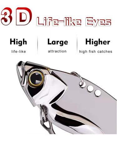 5 Pack Metal Blade Baits for Bass Fishing - VIB Fishing Spoons, Crankbaits, Swimbaits - Trout, Walleye, Crappie Lures - Saltwater Blade Fishing - Silver Blade Baits (5pcs/box) - Buy Online on GoSupps.com