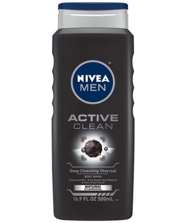 Nivea For Men Active Clean Body Wash - 16.9 oz | Refreshing Cleanse for All Skin Types - Buy Internationally - Buy Online on GoSupps.com