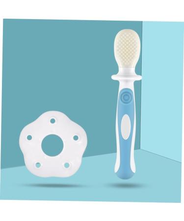 Frcolor Soft Silicone Baby Toothbrush - Children's Training Toothbrush with Bite Ring & Lid - Buy Online on GoSupps.com