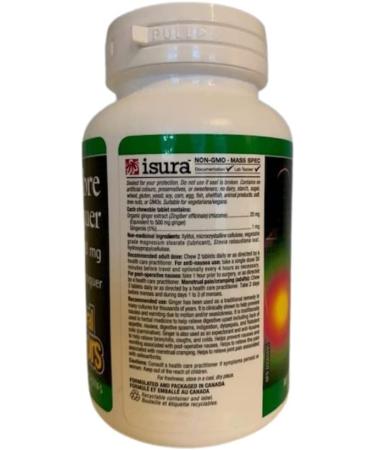 Ginger Chewable Tablets 500 MG - 90 Tablets | Natural Digestive Support - Buy Online on GoSupps.com
