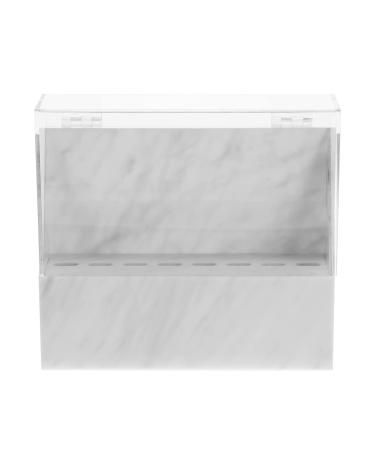 HEALLILY Lash Tweezers Holder Box 8 Holes Eyelash Tweezers Storage Stand Tweezers Display Organizer Salon Makeup Supplies White