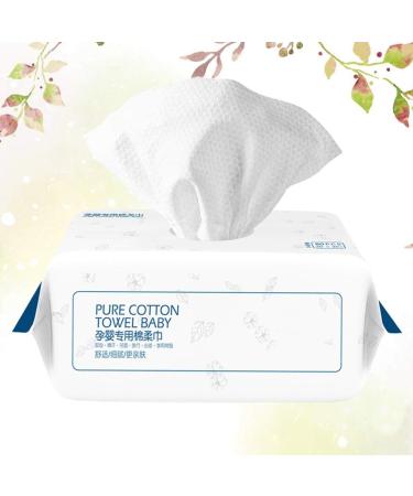 Milisten 80pcs Soft Dry Wipe Disposable Face Towel for Sensitive Skin - White - Buy Online on GoSupps.com