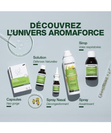 PRANAR M - Aromaforce - SIROP GORGE MIEL/RAVINTSARA BIO - Gorge et Syst me Immunitaire - Aux Huiles Essentielles - Ravintsara et Pin Sylvestre et Miel - 150 ML - Buy Online on GoSupps.com