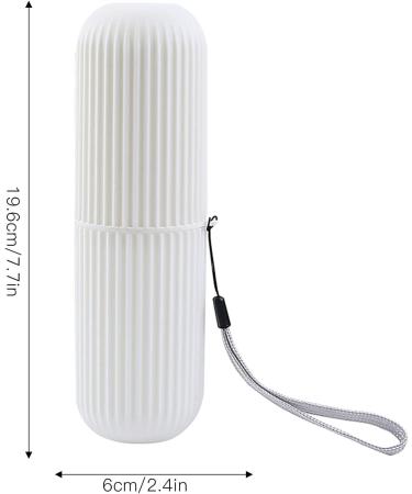 Travel Toothbrush Holder 2 Pack - Portable Dustproof Case with Non-Slip Grip for Business Trips & Camping - 20 cm White Travel Accessories - Buy Online on GoSupps.com