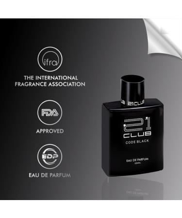 21 Club Code Black Eau De Parfum | Eau De Perfum | Long Lasting Fragrance Perfum | For Men & Women | 100ml - Buy Online on GoSupps.com