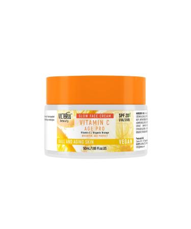 Victoria Beauty Vitamin C Face Cream with 20 SPF - Dark Spot Treatment - Vegan 82% Natural