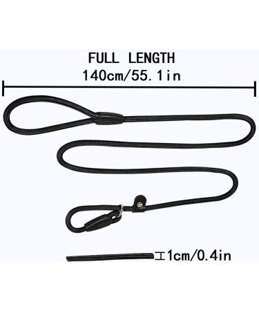 Nylon Dog Slip Lead 2 Pcs Nylon Adjustable Dog Loop Training Leash Heavy Duty Training Lead for Small and Medium Dog Outdoor Training (Blue Black) - Buy Online on GoSupps.com
