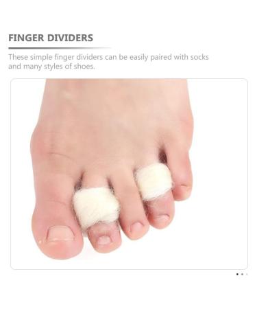 SUPVOX Lambswool Toe Separators - 4Pcs Sweat-absorbing Cushioning Pads for Comfort, Blister Prevention - Buy Online on GoSupps.com