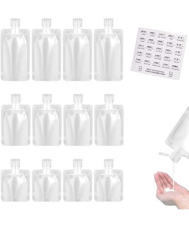Mrlzlt 9/12th Peacting travel-liquid-up packaging pocket leak-proof refillable empty squeezing bag for toilet lotion-shampoo fluids (12PCs)