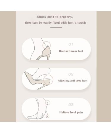 2 Pairs Heel Pads for Women - Slip Rub Heel Protectors & Self-Adhesive Grips for Oversized Shoes - Buy Online on GoSupps.com