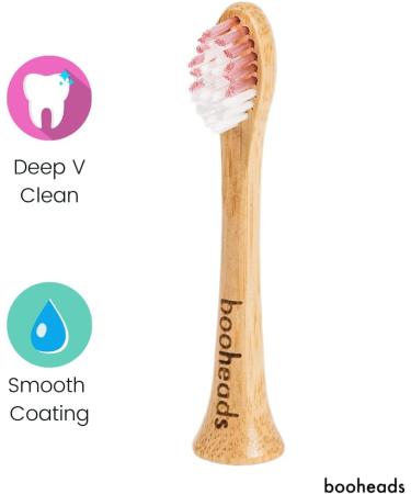 Booheads - Bamboo Electric Toothbrush Heads | Biodegradable & Eco-Friendly | Compatible with Sonicare Pink Edition - Buy Online on GoSupps.com