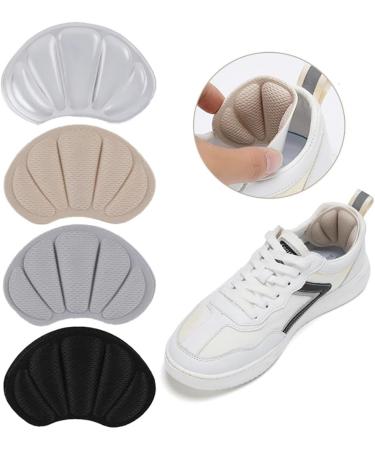 SUMEIKE Self-Adhesive Heel Grips - 2 Pairs Shoe Inserts for Shoes Too Big | Anti-Blister Shoe Liners & Heel Protectors - Beige - Buy Online on GoSupps.com