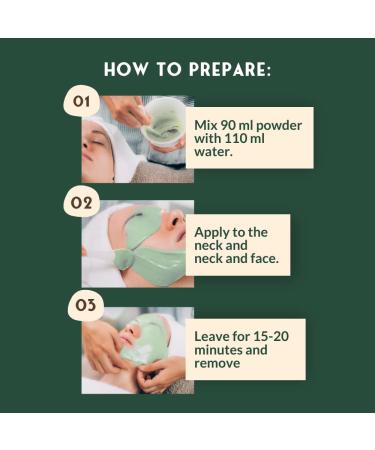 Alginate Peel-Off Moisture Powder Mask - Vegan Blackhead Remover & Pore Cleanser | No Rinse 200g + Free Tea Tree Anti-Acne Mask - Buy Online on GoSupps.com