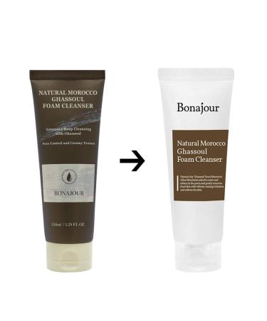 BONAJOUR Natural Morocco Ghassoul Foam Cleanser - Daily Face Wash Makeup Remover & Pore Tightening - 5.29 Fl. Oz | Global Shipping - Buy Online on GoSupps.com