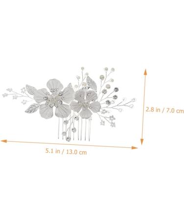 minkissy Accessories wedding hair comb clip Bride Headdress prom hair accessories Bride Wedding Headdress Flower Hair Clip hair combs crystal hair comb Hair up copper wire pearl Comb - Buy Online on GoSupps.com