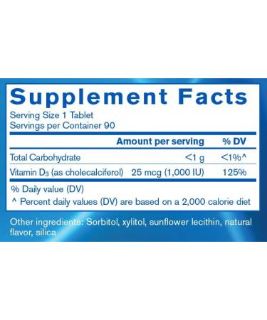 Pharmax Chewable Vitamin D (1000 IU) Supports Bone and Teeth Health | 90 Chewable Tablets - Buy Online on GoSupps.com
