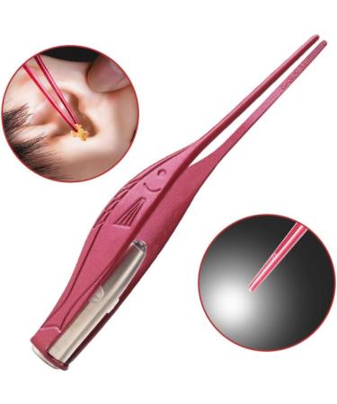 Tweezers with Led Light Stainless Steel Earwax Remover Cleaner Tool for Kids and Adults Eyebrow Eyelash Hair Removal (Accurate Use) Rose Gold - Buy Online on GoSupps.com