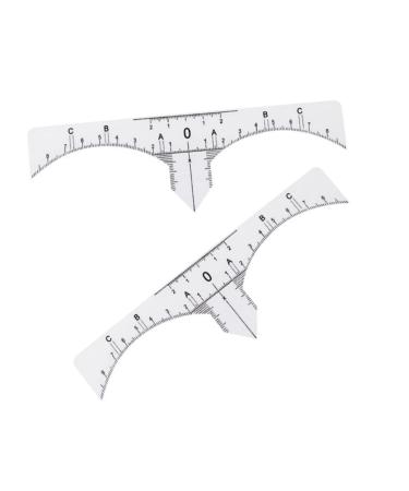 BIUDECO 10pcs Set Microblading Eyebrow Ruler Guide Makeup Stickers Makeup Ruler Tool Make up