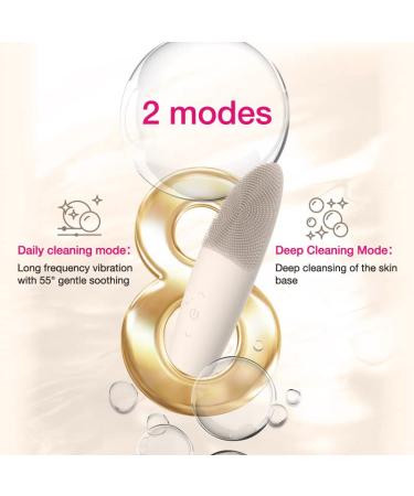 Orange White Face Cleansing Brush for All Areas of Face | Facial Scrubber for Exfoliating | Induction Charging Included - Buy Online on GoSupps.com