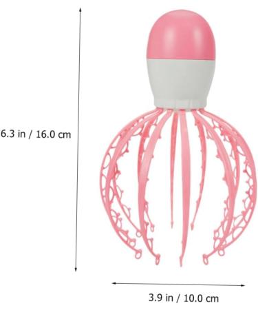 Partykindom USB Massage Device Therapeutic Hair & Scalp Stimulation Tool | Electric Baby Octopus Rosa ABS - Buy Online on GoSupps.com