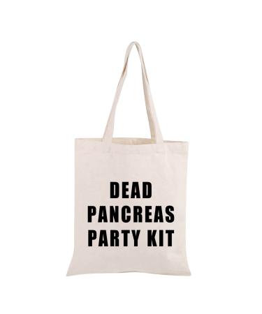 PWHAOO Dead Pancreas Party Kit Tote Bag Diabetes Diabetic Supply Case Funny Diabetic Bag Gift Dead Pancreas Party Kit Tb