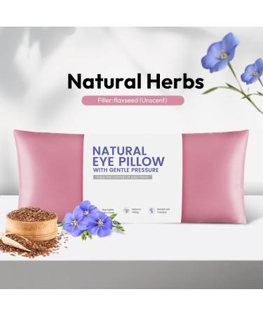 Buy Unscented Pink Eye Pillow for Yoga & Relaxation - Microwavable Weighted Heated Mask for Meditation Dry Eyes & Moist Heat - International Shipping Available - Buy Online on GoSupps.com