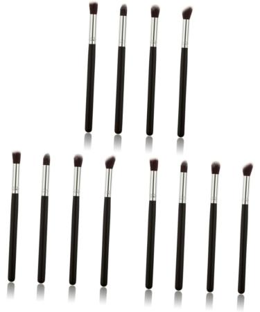 Healeved 12 Pcs Eye Make-up Brush Kit Lip Scrubber Brush Eyeshadow Brushes Eye Shadow Brush Lip Scruber Black - Buy Online on GoSupps.com