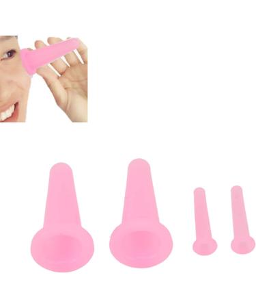 4-Part Face-Cutting Set | Food-Safe Silicone Facial Suction Tool & Cupping Massager for Face & Body Care (Pink) - Buy Online on GoSupps.com