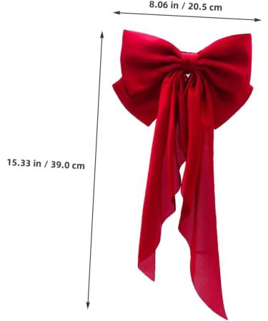 DOITOOL Satin Ribbon Hairpin Hair Clip Bows for Hair Barrettes for Teen Girls Hair Ribbons for Teen Girls Hair Bow Clips Hair Bows for Women Miss Bow Tie Headgear Metal Red - Buy Online on GoSupps.com