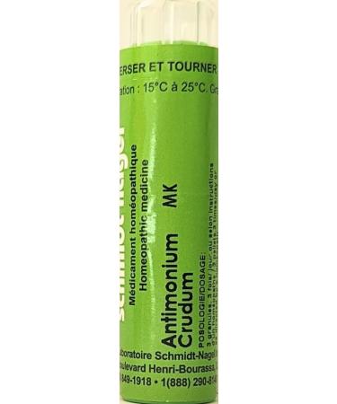 Antimonium Crudum 1M (MK) Homeopathy Medicine Schmidt-Nagel Canada (Homeodel) 90 pellets/granules