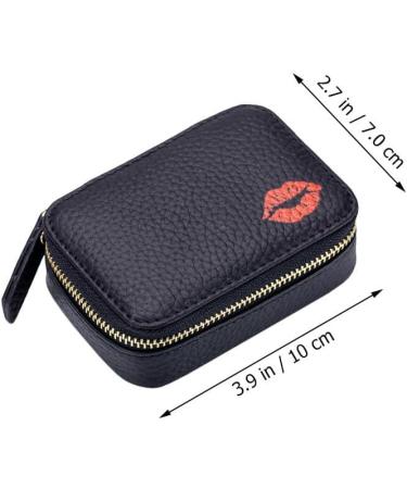 Kichvoe Leather Lipstick Case - Cute & Portable Makeup Organizer | Mini Cosmetic Bag with Mirror | Ideal Travel Toiletry Storage - Random Colors - Buy Online on GoSupps.com