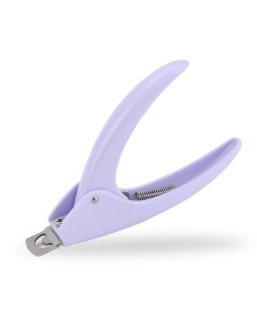 Dr.nail Acrylic Nail Cutter False Nails Clipper Adjustable Fake Nail Clippers Nail Tip Trimmer for Artificial Nail Art Manicure Tools Clip Tool (Light Purple)