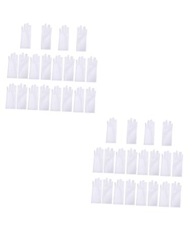 Healeved 20 Pairs Moisturizing Sun Sun Protection Protective Microfiber Moisturizing Work Miss Jewelry White Thin