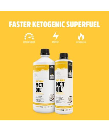 North Coast Naturals 100% Pure MCT Oil Isolated from non-GMO coconut oil 100% C:8 + C:10 - Keto Approved - 473ml - Buy Online on GoSupps.com