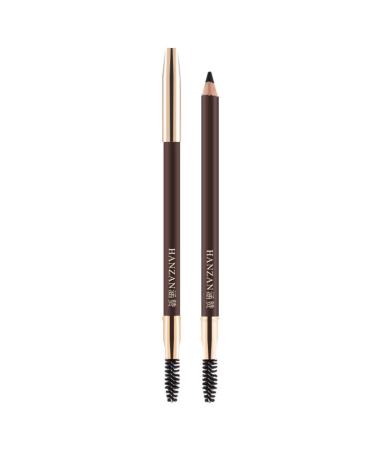 Hanzan Double Eyebrow Pencil Waterproof - 5 Colors (#01 BLACK) | Three Dimensional Natural Look | Buy Internationally - Buy Online on GoSupps.com