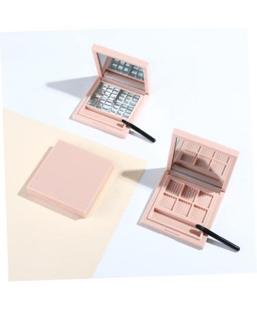 POPETPOP 2pcs Eyeshadow Makeup Highlighter Empty Eye Shadow Pallet Lipstick Cosmetic Makeup Palette Travel 1 count (Pack of 1) Pink - Buy Online on GoSupps.com
