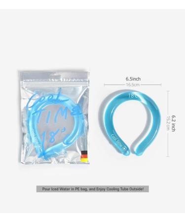 CoolTimeUSA Neck Cooling Tube - Wearable Cooling Neck Wraps for Summer Heat - Hands Free Cold Pack - Reusable Neck Cooler (Blue) - Buy Online on GoSupps.com