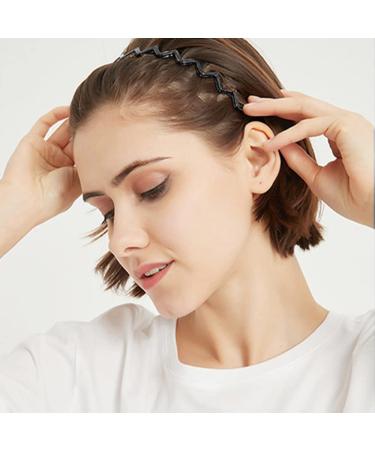 Roxnvm Elastic Hair Bands for Men - 4 Pack Zigzag Sports & Yoga Accessories Matt Black Hair Ties with Long Teeth - Buy Online on GoSupps.com